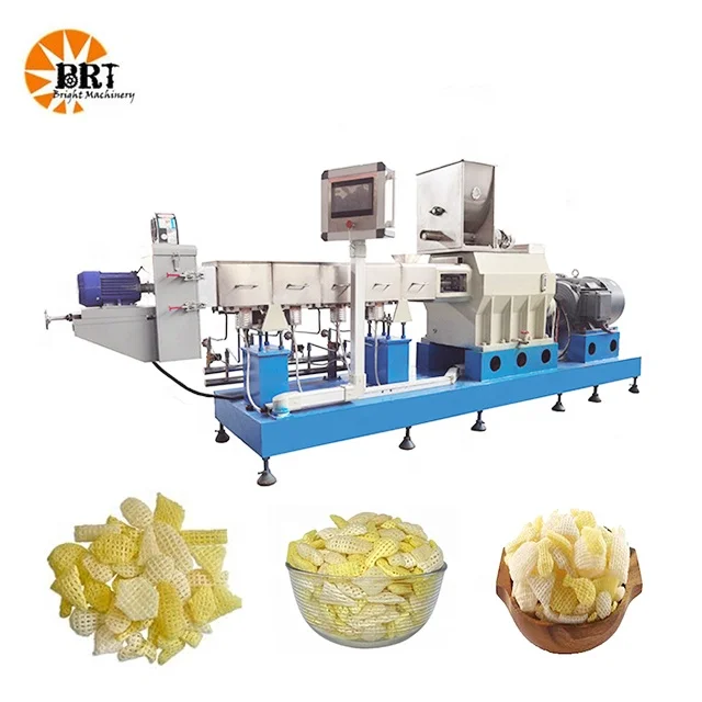 2d 3d fryums manufacturing indian pani puri making extruder machine automatic 2d3d snacks pallet production line