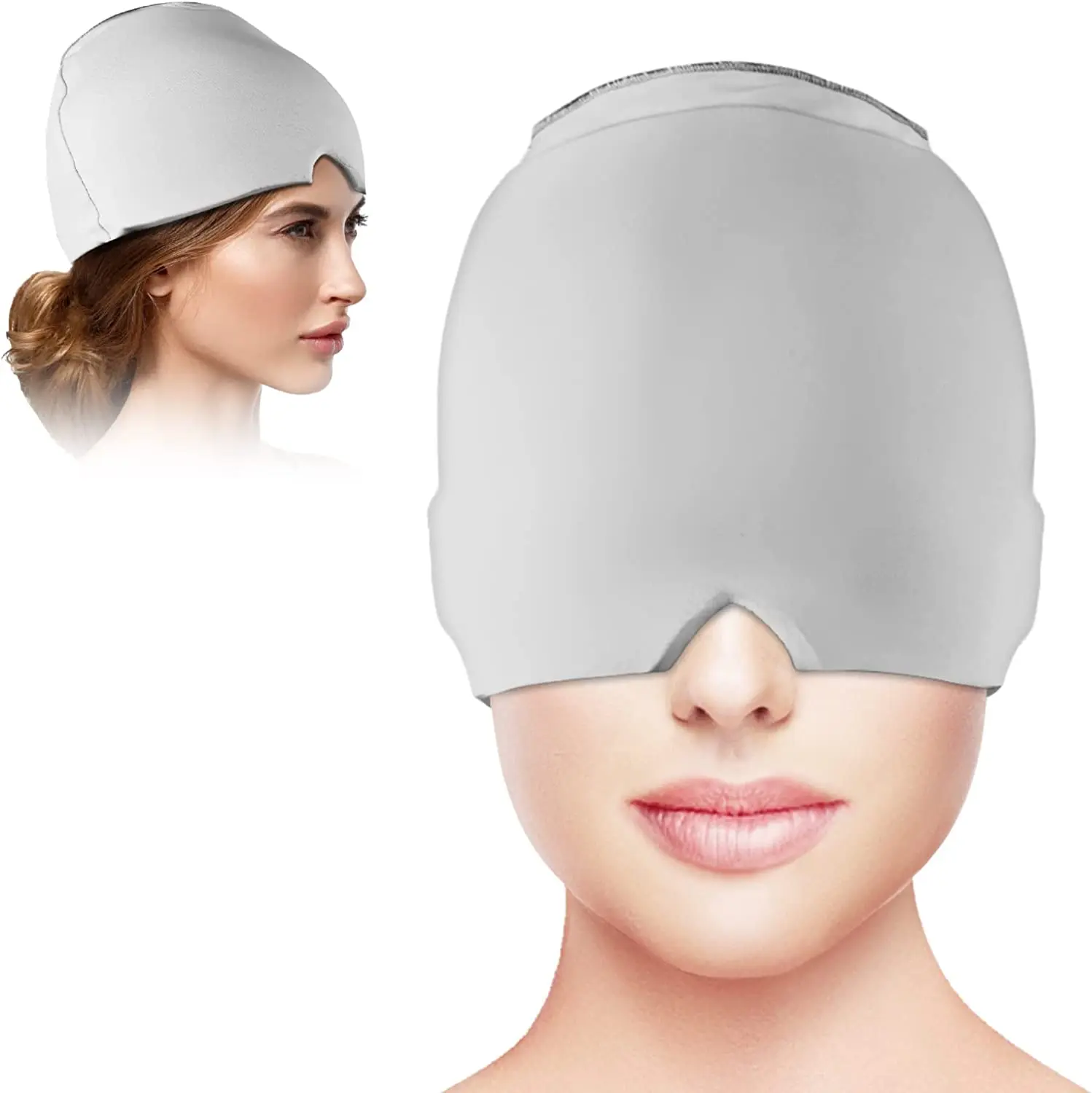 Headache relief hat migraine hat cooling ice pack mask compressed gel ice head wrap flexible migraine gel ice head wrap