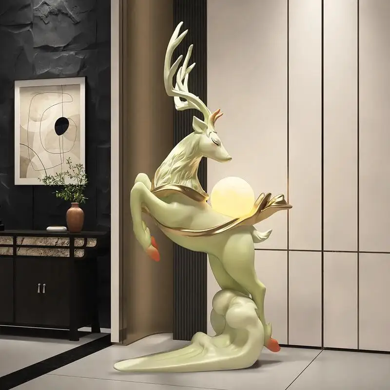 Customizable living room display luminous synthetic resin sculpture ornaments home decoration cartoon doll
