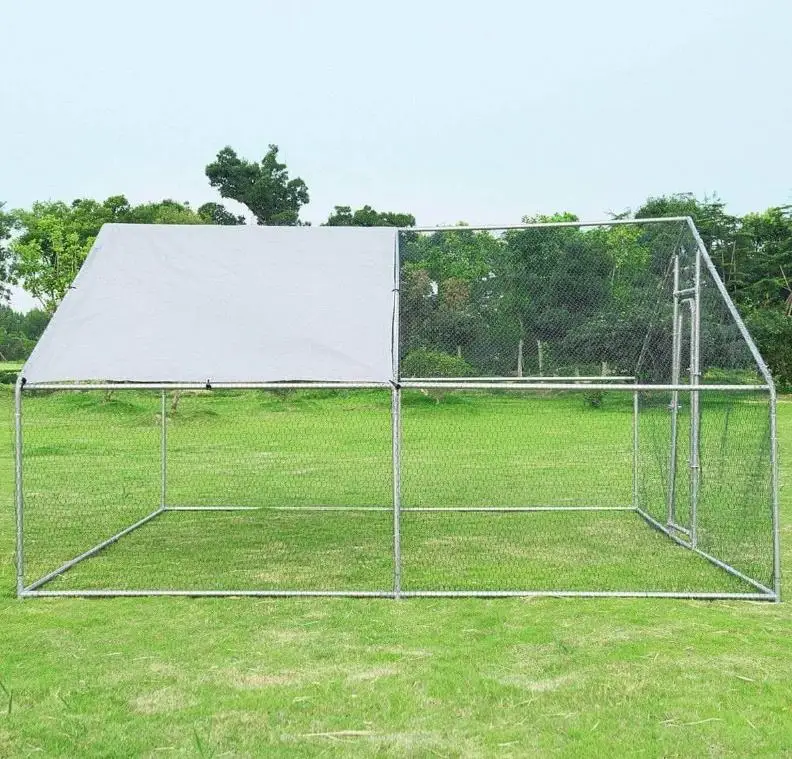 Металл DIY Walk-in курятник/курятник с фиолетовым водонепроницаемым покрытием 10x6 5