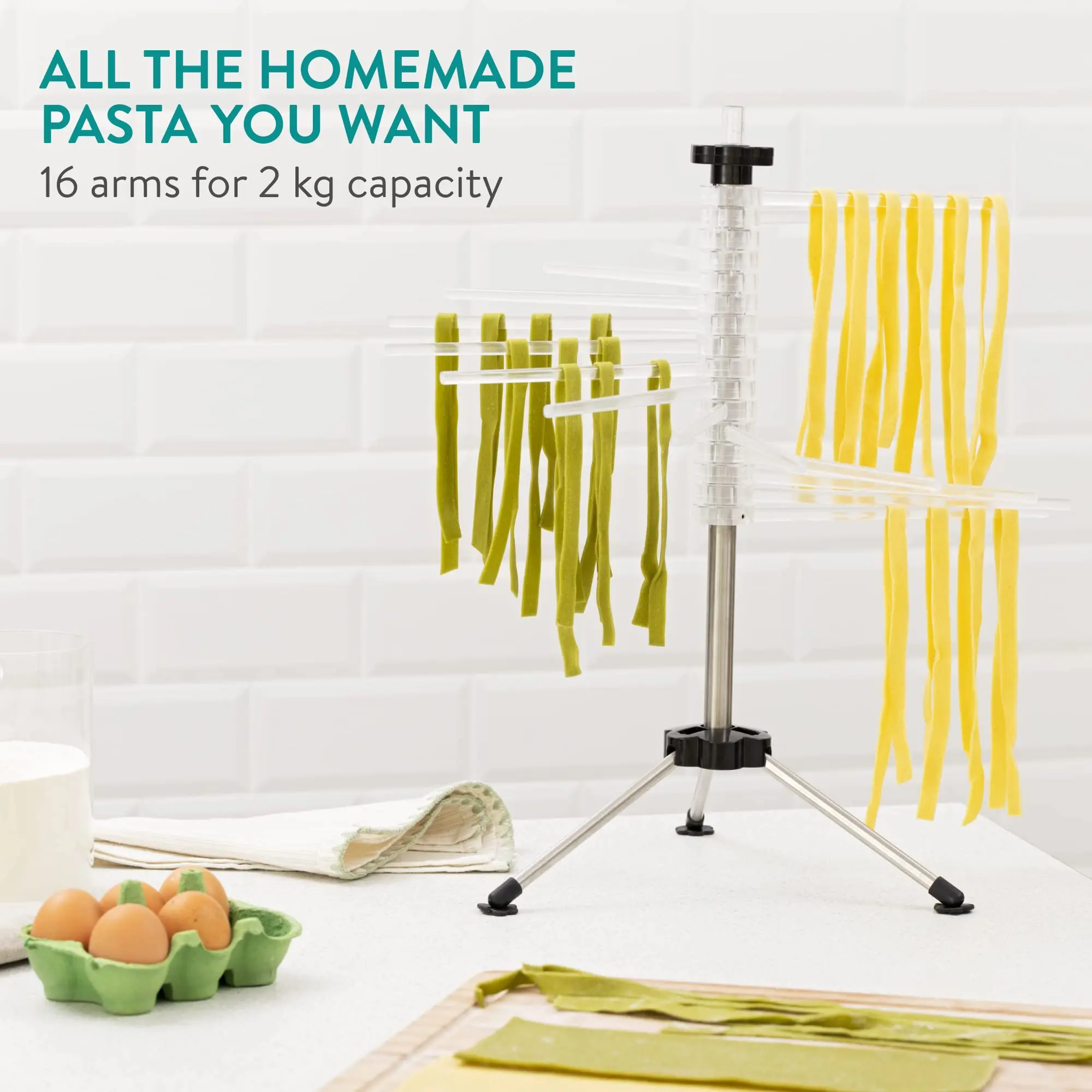 Hot Sale Easily Dries Collapsible Pasta Drying Rack Kitchen Spaghetti Noodle Dryer Stand Rack Household