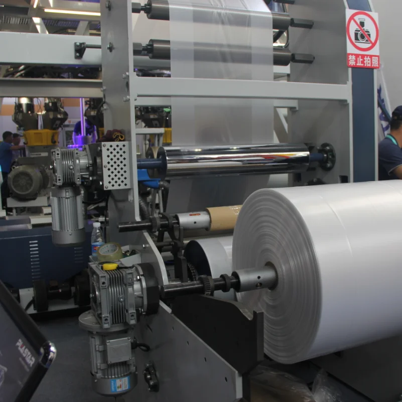 Hot Sale Two Layer Plastic Film Extruder Hdpe Ldpe Delivery Bag Courier Bag Film Blowing Machine