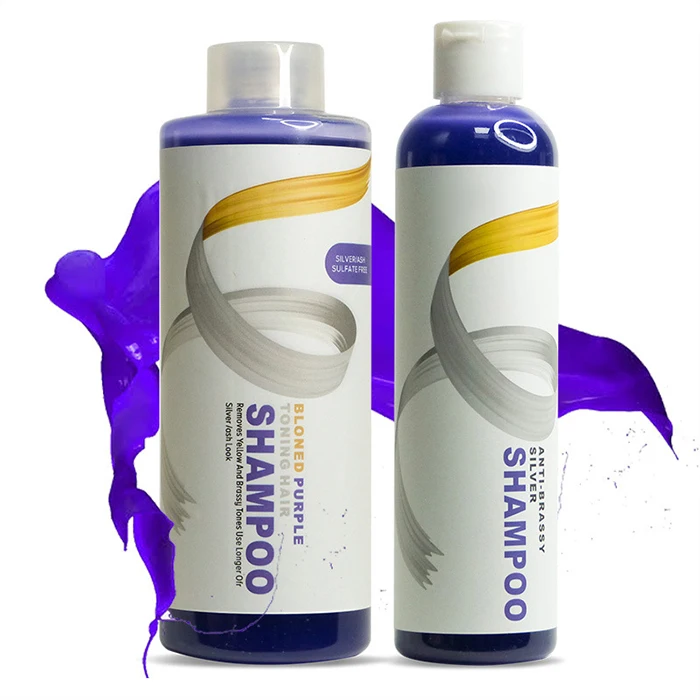 purple shampoo for gray hair Semi-permanent Hair Dye Purple Shampoo And Conditioner