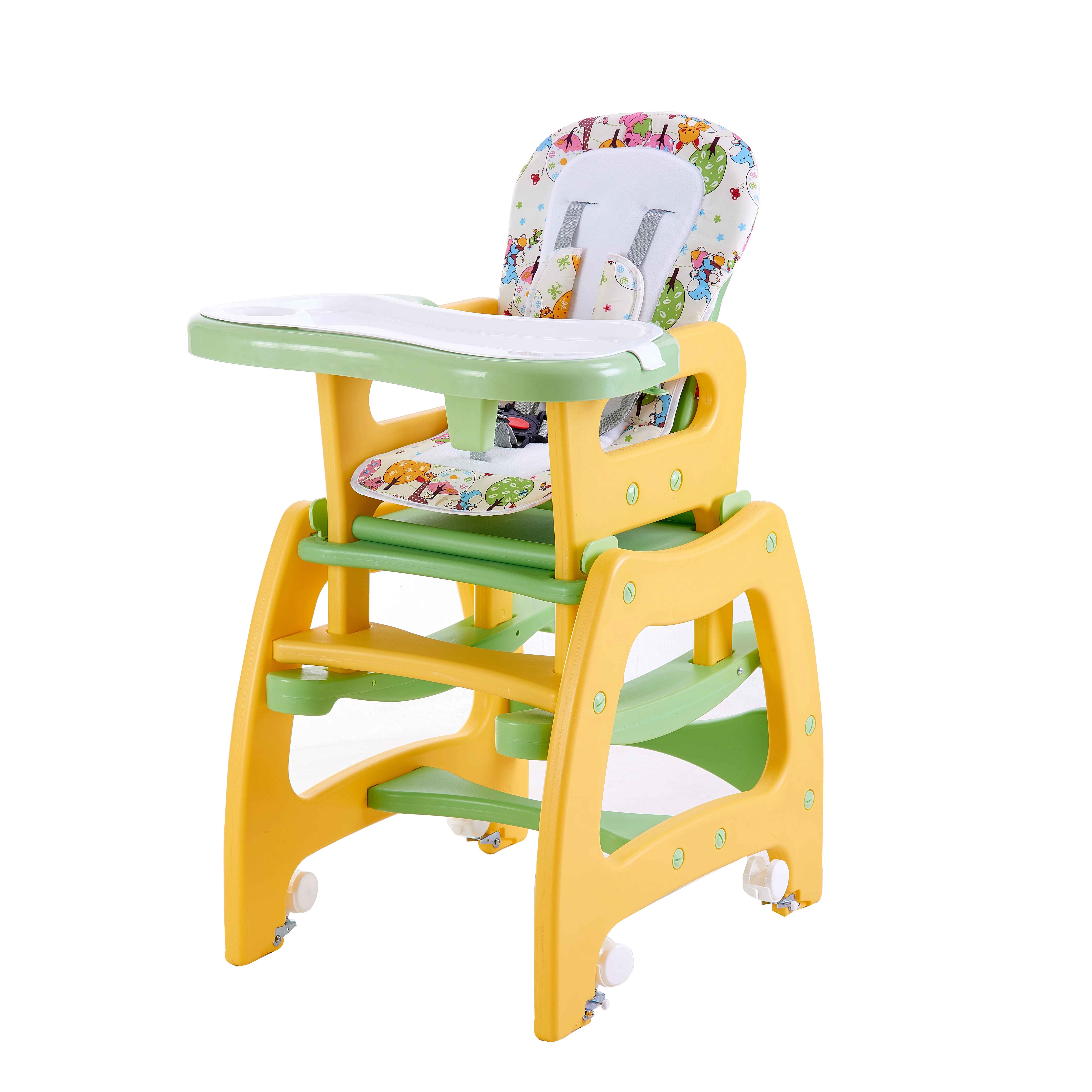 
2021 KunShan Good Selling Baby Plastic High Chair for Baby Feeding High Quality Dining Chair High Baby Chair 