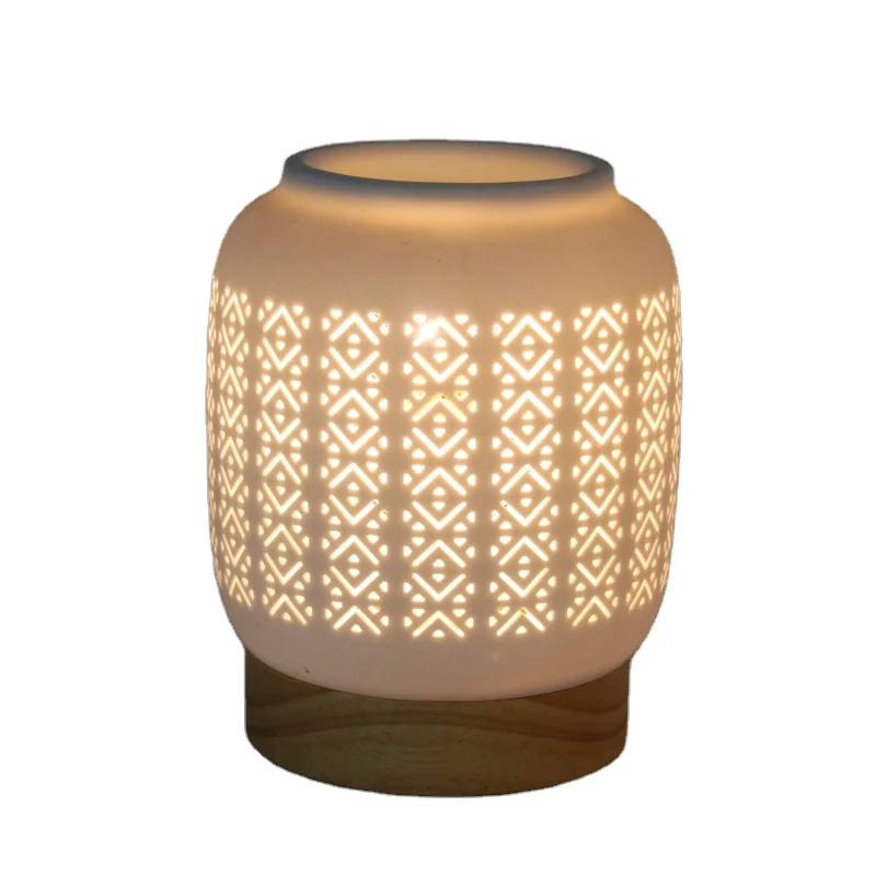 Mini Desk Wax Heater Ceramic Oil Burner Electric Aroma Lamp Plug In Fragrance Perfume Table Lamp Wax Melt Warmers