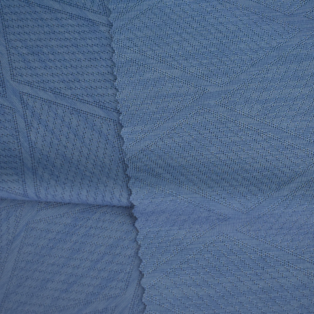 Wholesale Nylon Knit jacquard mesh polyester check fabric spandex for garment