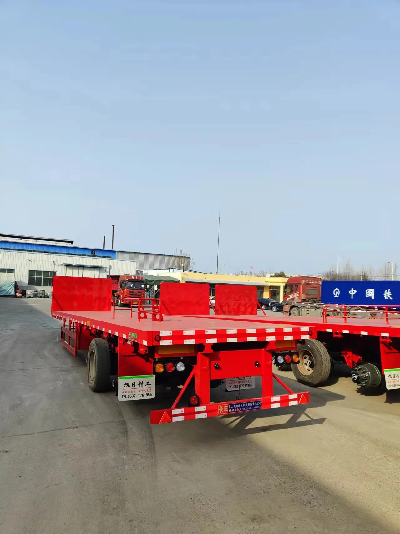 China-Made 3-Axle Flatbed Trailer Steel Container Carrier for General Cargo Log Transport Fast Delivery at Competitive Price