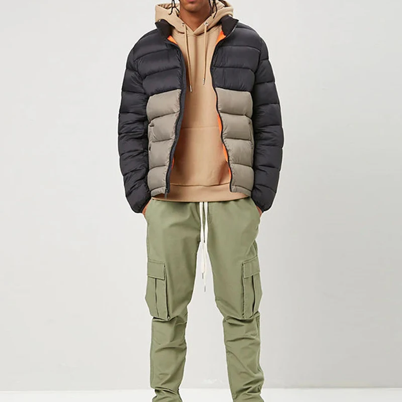 Explore now Street Fashion Urban Casual Faux Leather Padded custom veste casaco jacke kurtka puffer jacket