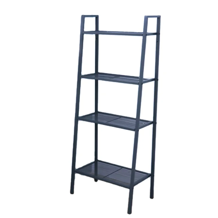 Металлическая сетчатая книжная полка Lerberg стеллаж широкий серый