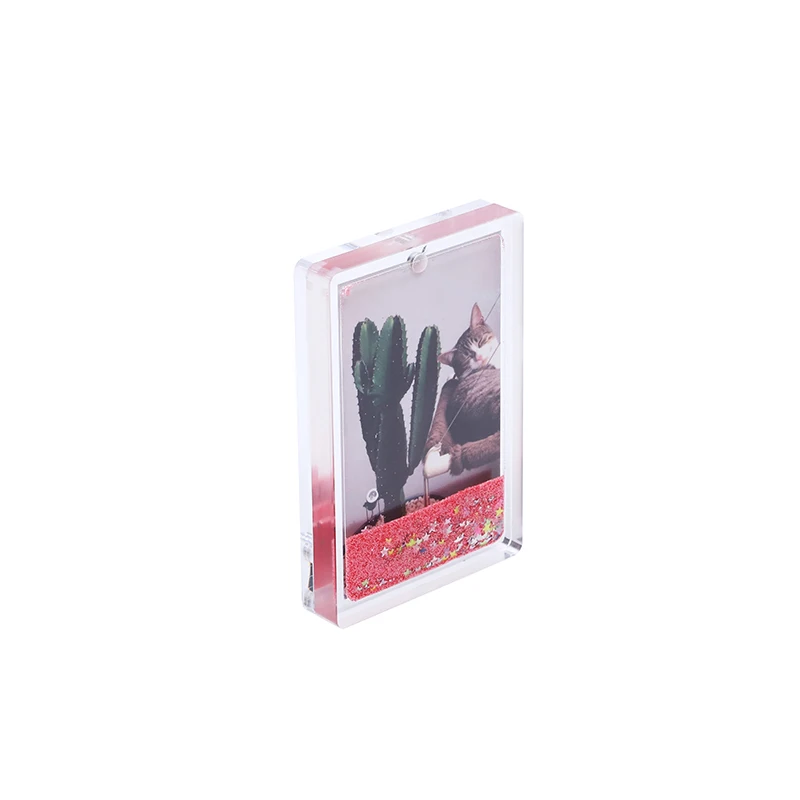 Fujifilm Instax Mini Film Photo Frame Magnetic Quicksand Picture Frame Desktop Display Glitter Acrylic Photo Frame