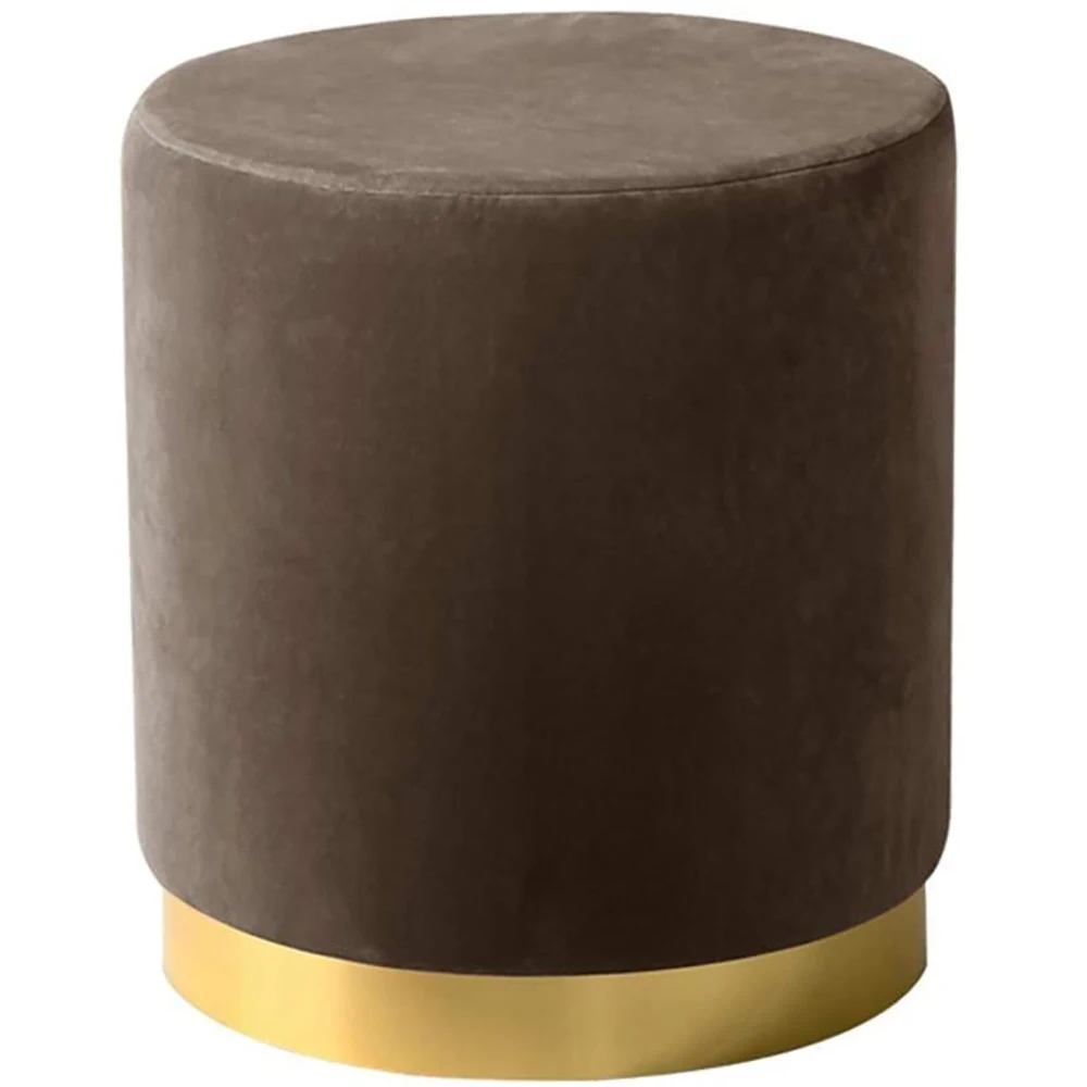 Hot sale modern dining room furniture removable cover round ottoman foot rest stool linen modern modular sofa with ottoman