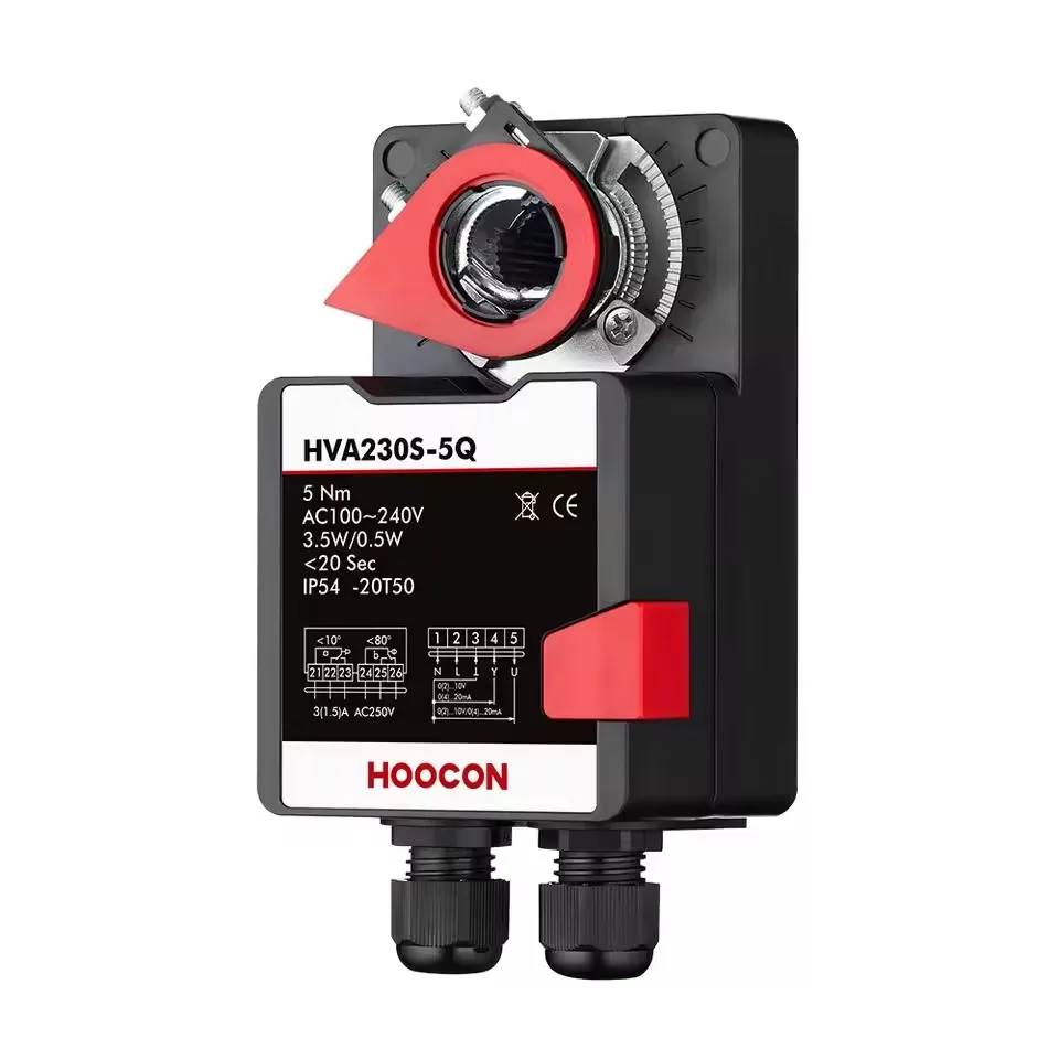 Modulating Control Fast Running 5Nm 20s AC 100-240V Damper Actuators