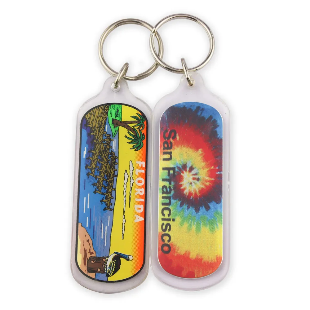 Оптовая продажа от производителя, изготовленные на заказ 3d-круглые пустые акриловые брелки для ключей с аниме фотопечатью