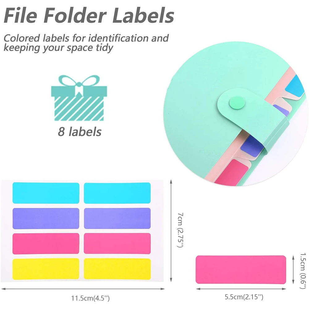 Plastic Folder Expandable Folder Rainbow Color A4 7 Pocket Expandable File Organizer Folder For Office School Supplies