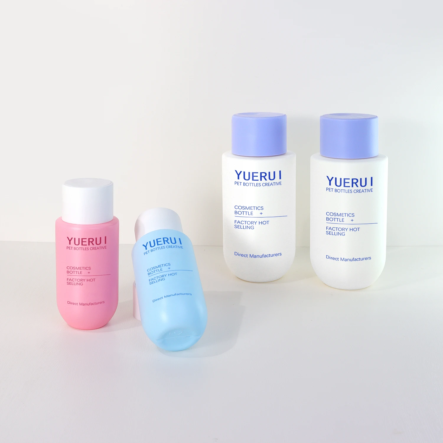 100ml Hot selling small capacity Qianqiu cover round bottom shampoo shower gel conditioner squeeze PE plastic soft bottle 90ml
