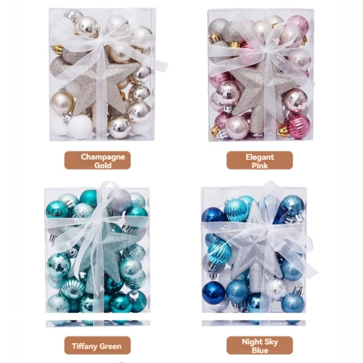 Christmas Tree Ornaments Xmas Balls Decor Set Christmas Decoration Item for Festive Holiday Season