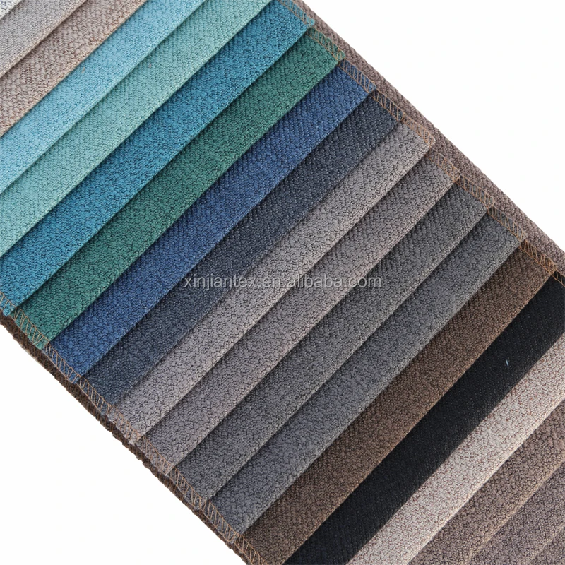 RTS Linen polyester fabric sofa upholstery fabric solid fabric for curtain