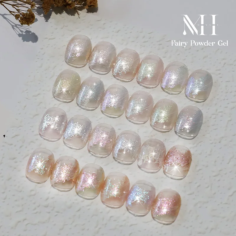MH new design highlight fairy powder gel original manufacturer smoothies cream fairy powder gel pearl powder gel nail polish