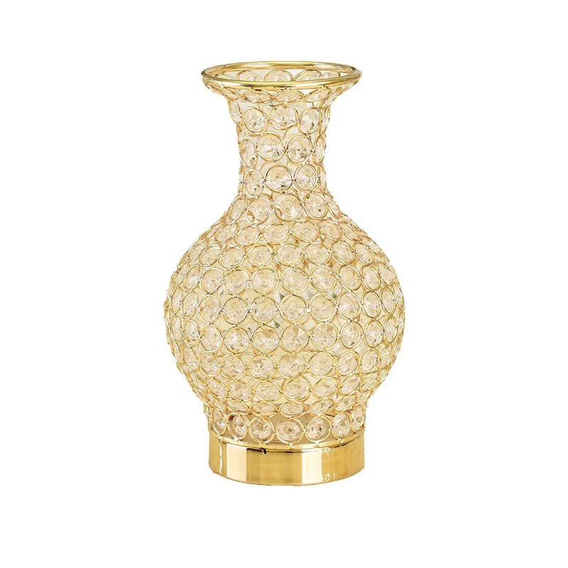 Wedding decorative vase creative metal crystal vase