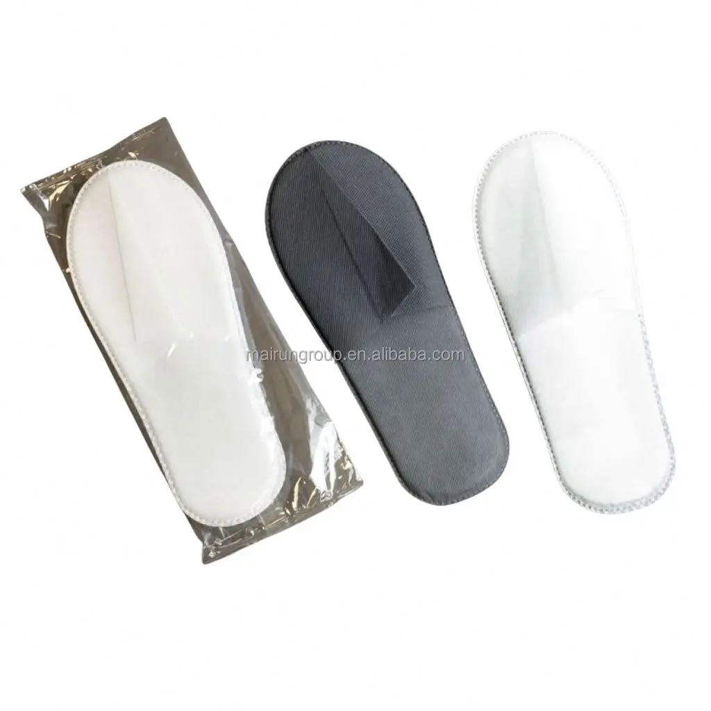 Wholesale Custom Non-Slip Disposable Slippers Waffle Design for Hotel Supplies Home Aviation Use Eva Sole