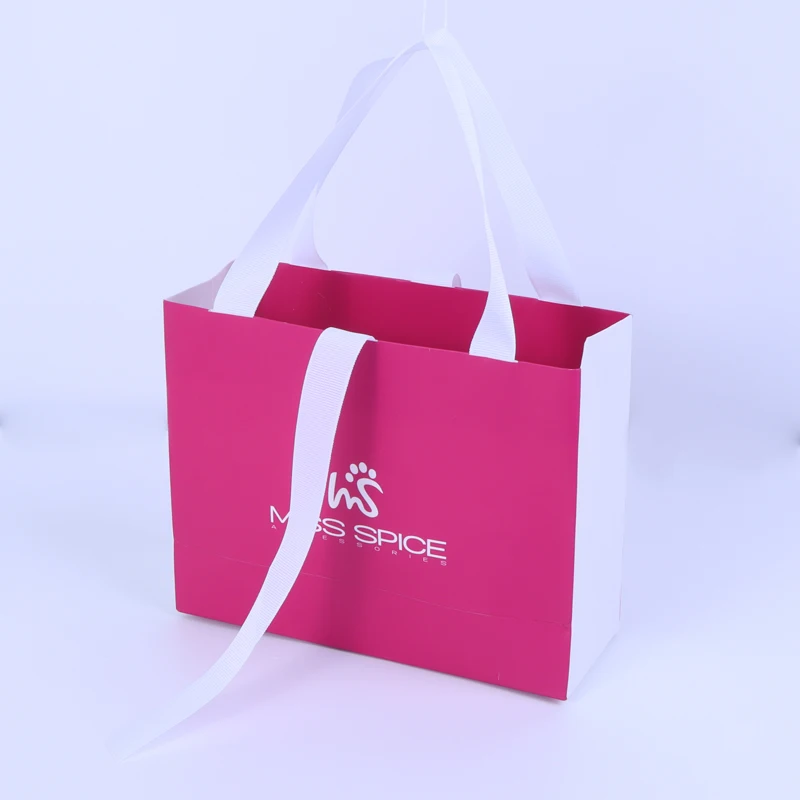 Bangdi Factory Wholesales Custom Logo White Card Jewelry Paper Bag for Packaging Promotion Craft Food Use Durable Stylish