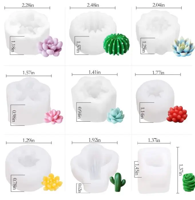 Nonstick Food Grade Epoxy Resin Silicone Candy Baking Soap Chocolate Cake Moulds Molds Handmade Making For Resin Art