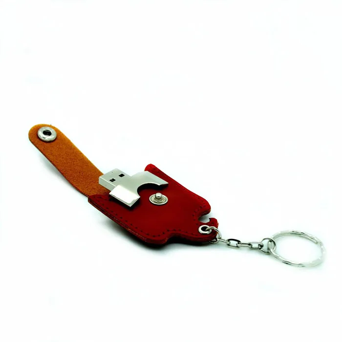 Hot selling promotional gift usb 3.0 interface customized logo printing Eagle shape leather case usb flash drive