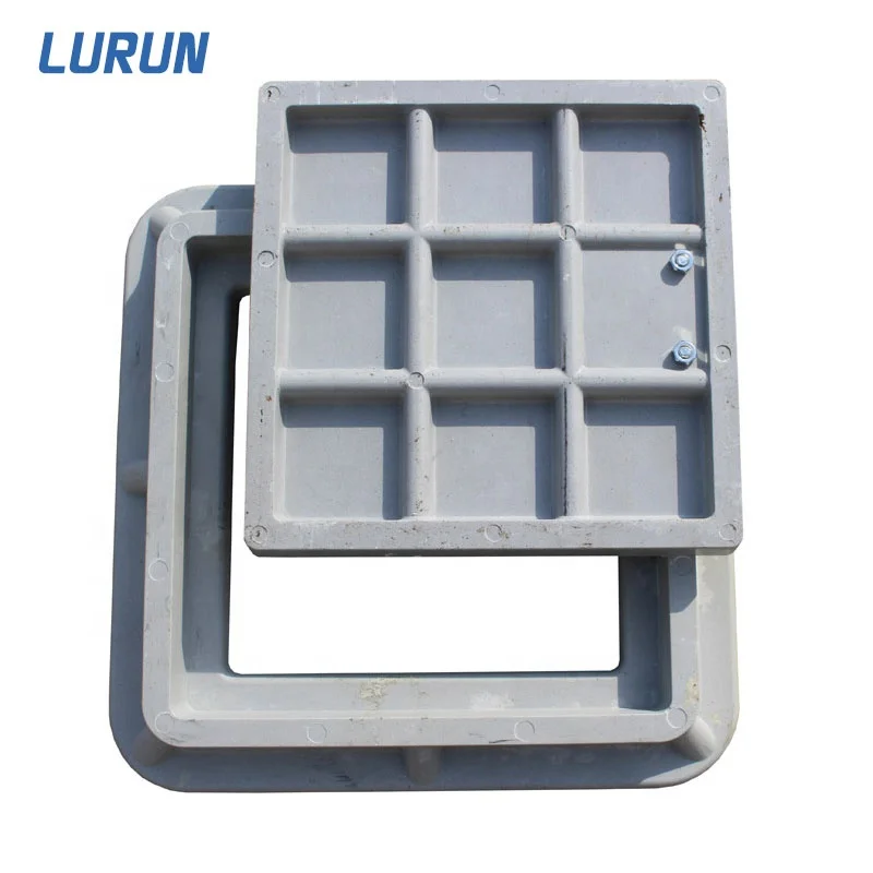 Композитная пластиковая крышка люка FRP из стекловолокна для строительства дорог