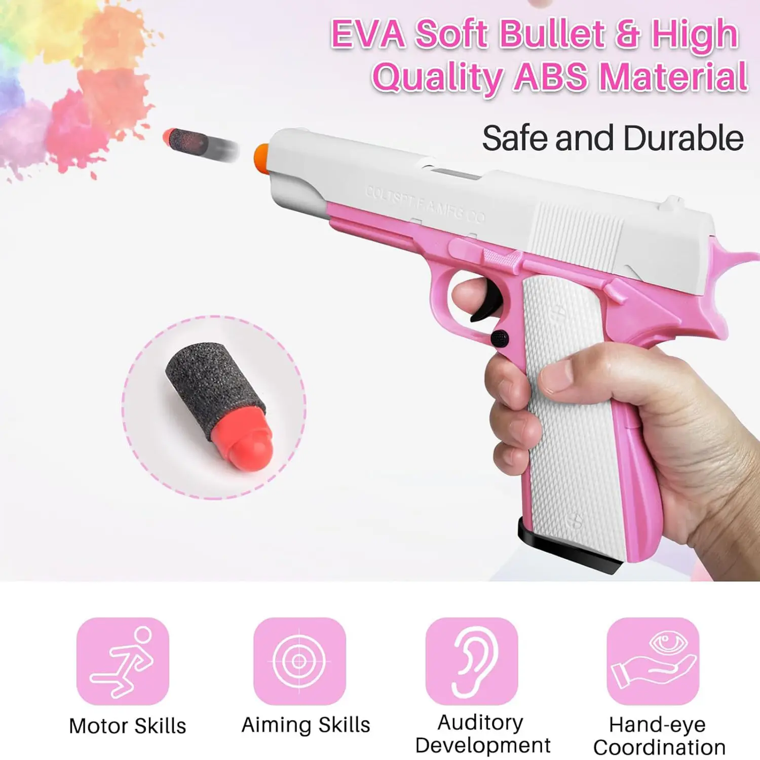 Popular 1911 Shell Ejecting Soft Bullet Toy Gun For Kids Safety Air soft Toys Foam Darts Blasters Small Pistol Model Toys
