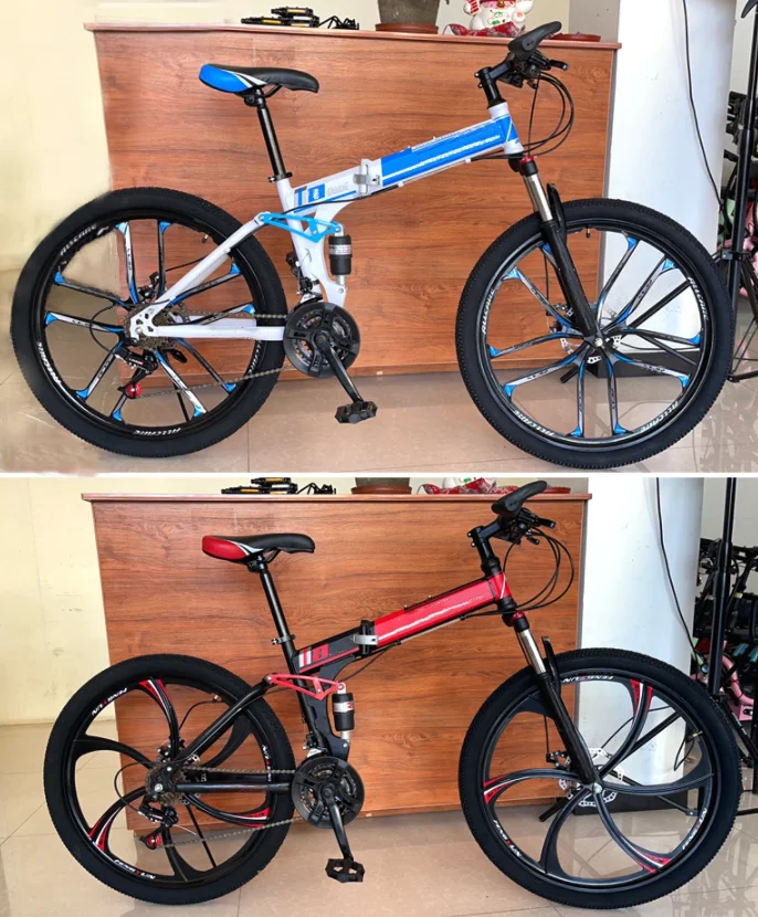 Manufacturers Wholesale Aluminum Alloy Adult Black Red White Blue 26 INCH Customized  Logo 21 24 27 30 SPEED  Mountain Bicycle