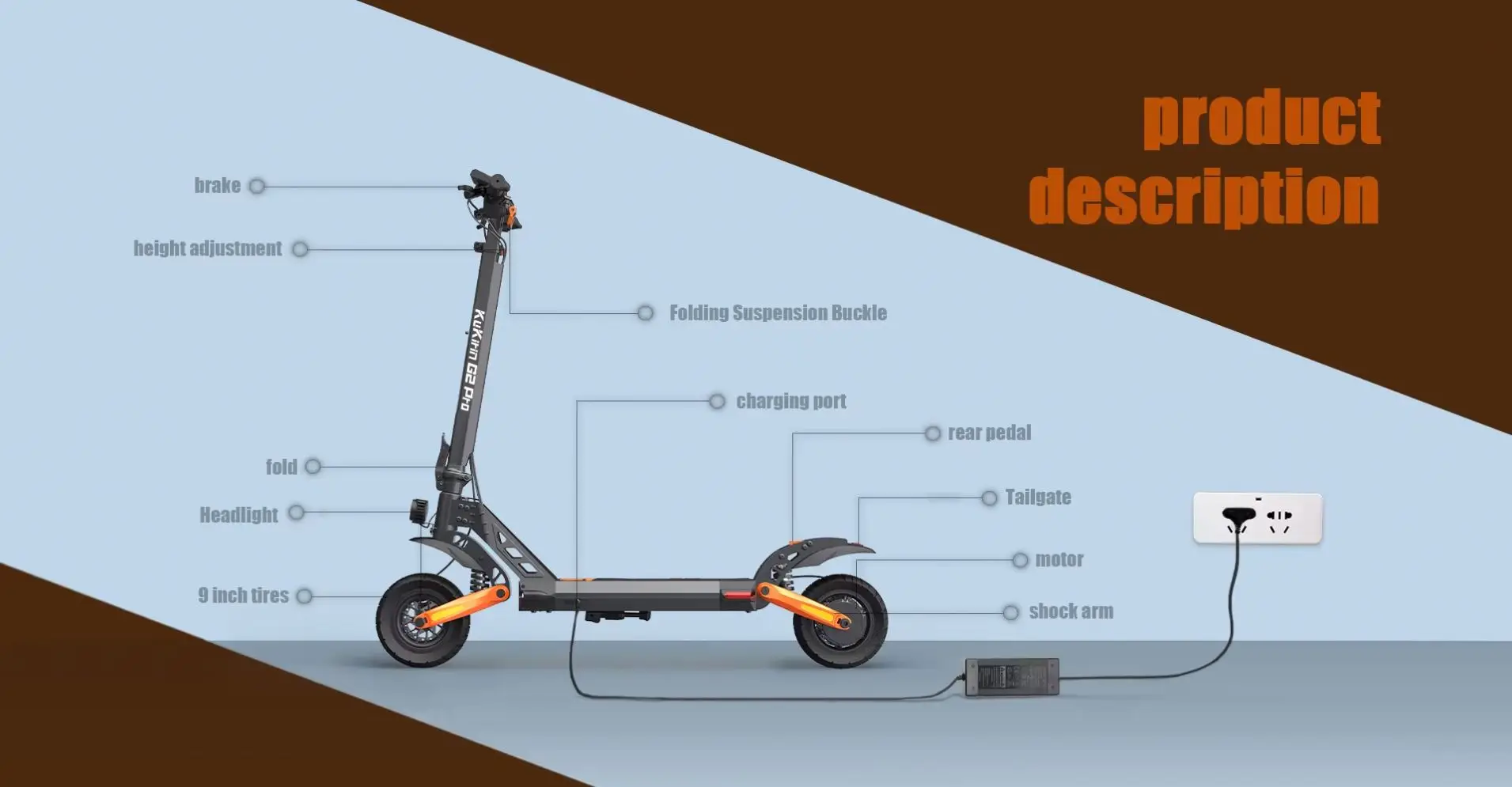 2024 Новый KuKirin G2 Pro дешевый Электрический скутер для взрослых высококачественный электрический