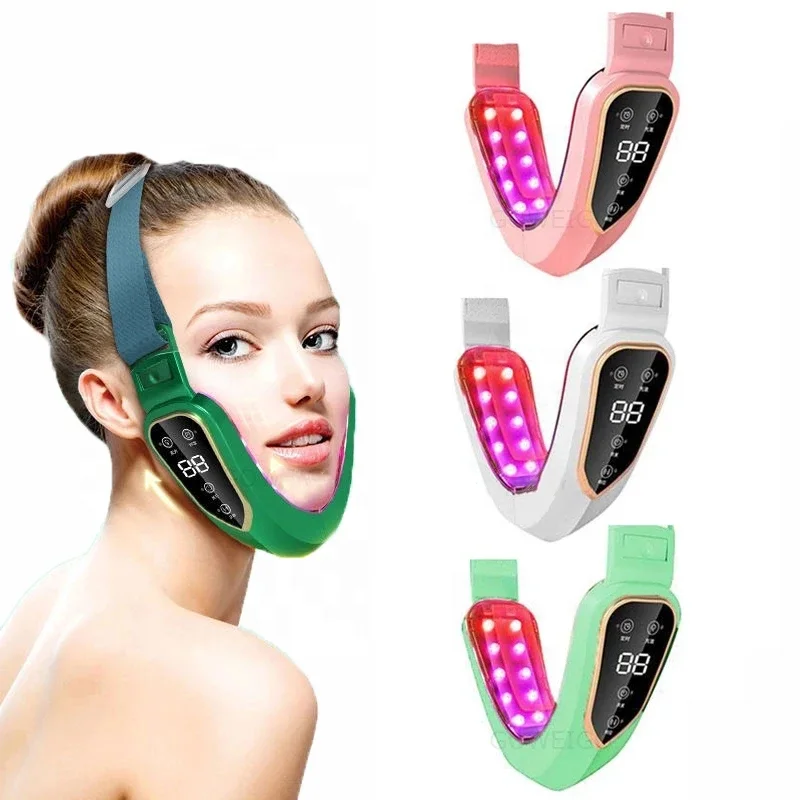 Face Fat Reducer Beauty Device Double Chin Eliminator EMS Face Lift Device Double Chin Remover
