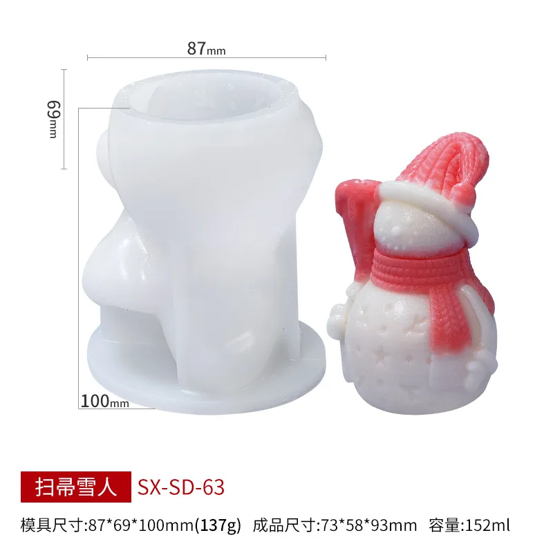China Wholesale 3D Silicone Mold Candle Christmas Decoration Low Price Silicone Mold For Christmas Tree Candles