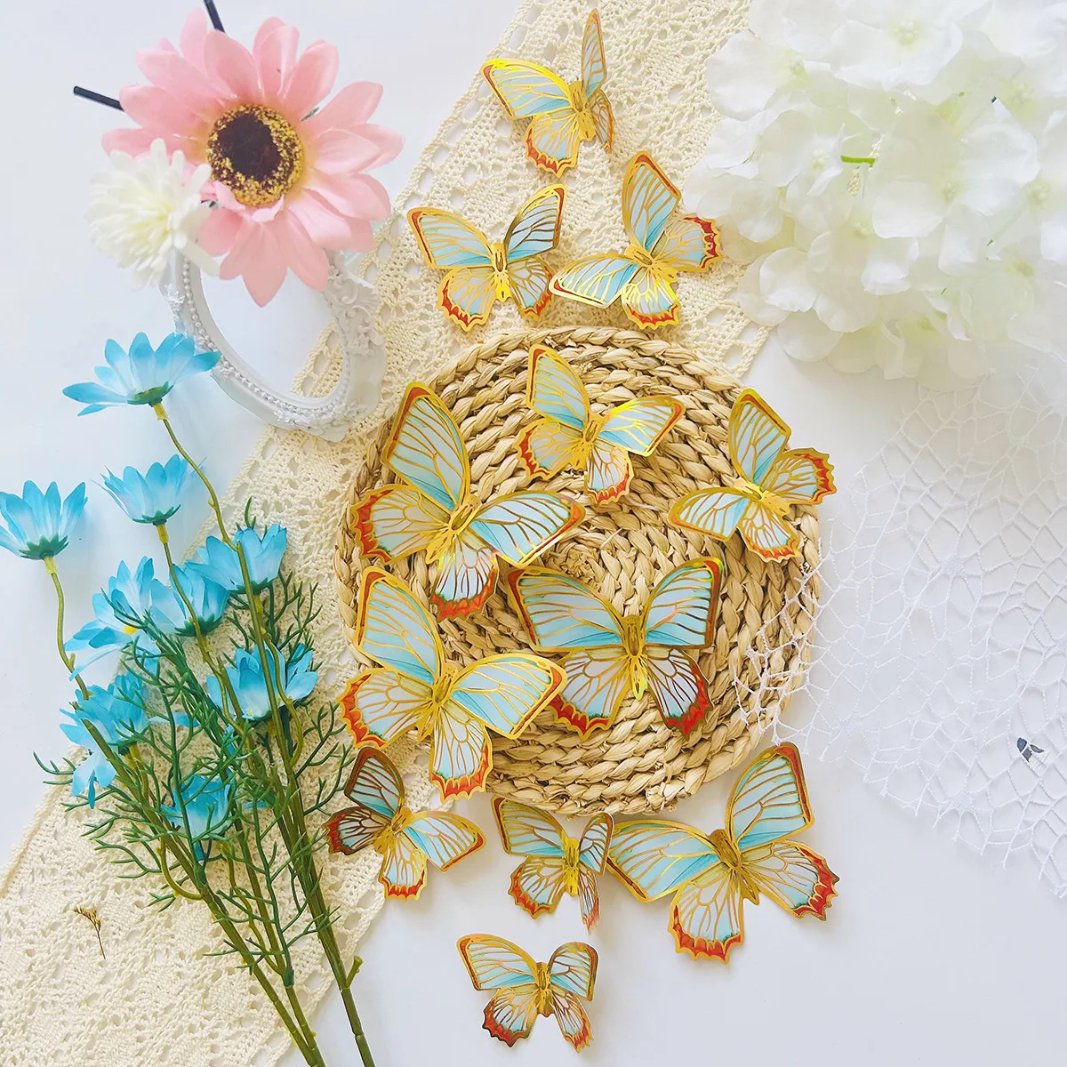 A variety of color Phnom Penh Butterfly Wall Stickers Bronzing Technology Three-dimensional Butterfly Wedding Festival Birthday