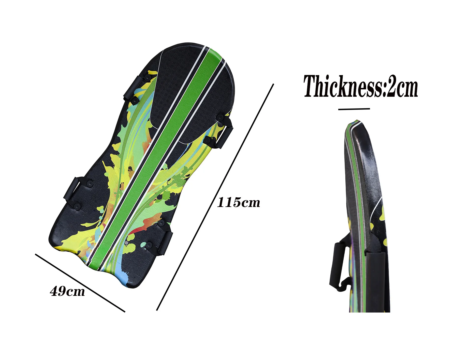 PE Foam Core Sled with Soft Handles Slick Bottom for Speed Control