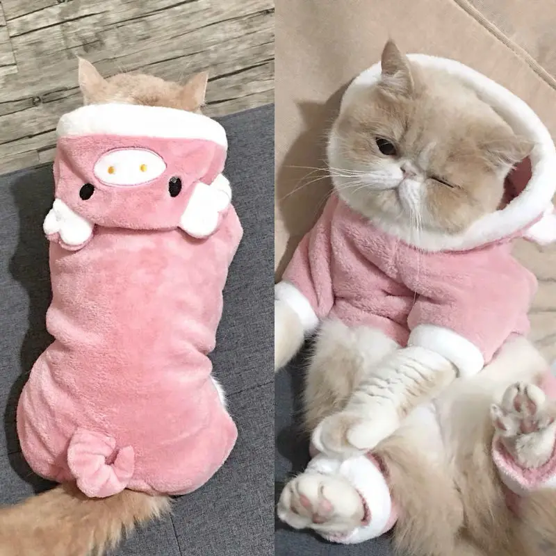 Wholesale Soft Warm Fleece Dogs Jumpsuits Pet Clothing For Small Dogs Puppy Cats Hoodies Chihuahua Yorkshire Costume
