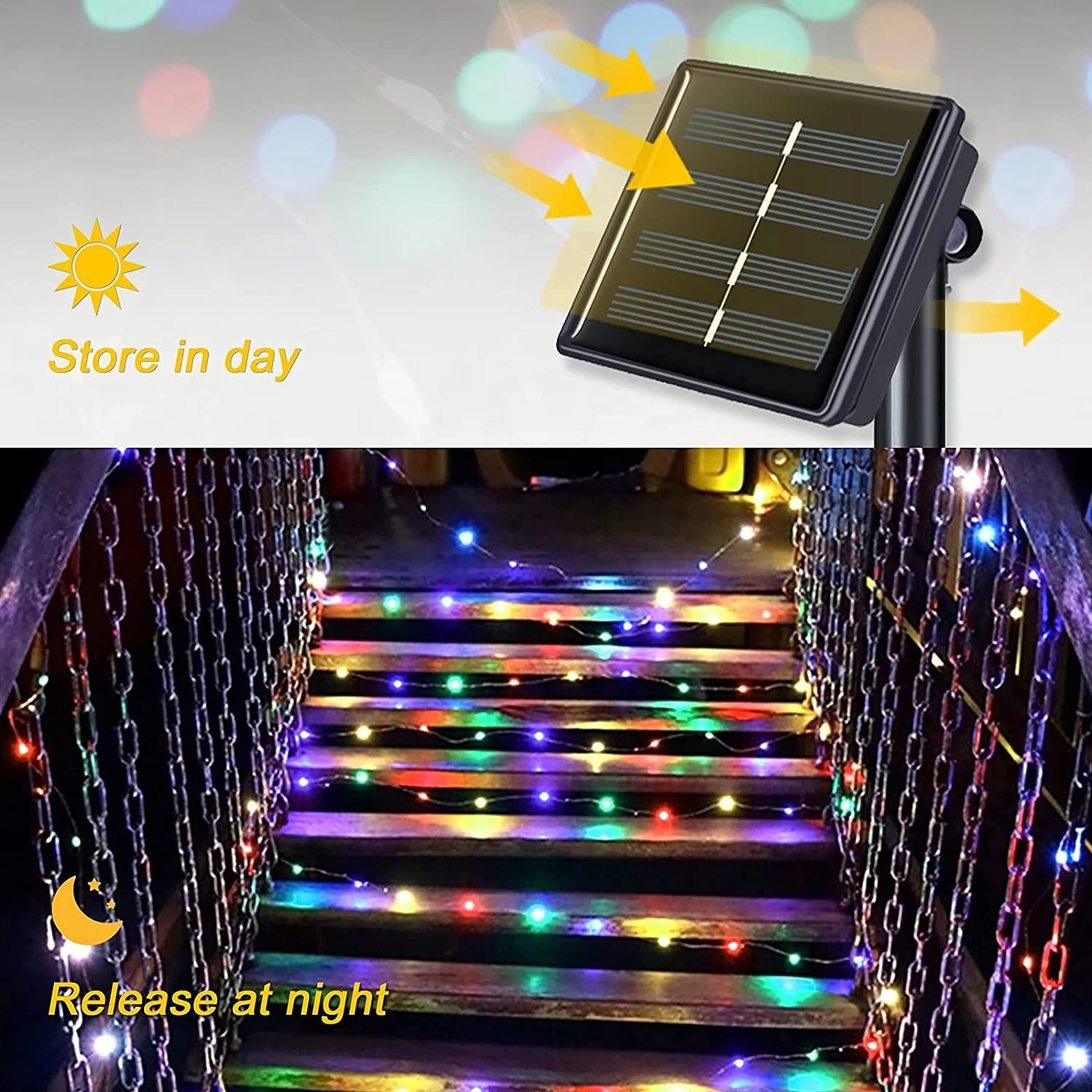 Factory Direct LED Solar Powered Fairy String Lights with Remote Twinkle Copper Wire Outdoor Party Christmas IP65 10m