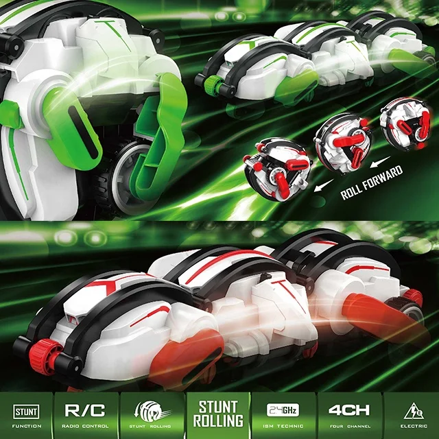 
2020 New Product Kids 4CH 2.4GHz Round Rolling Rc Stunt Radio Remote Control Toy Cars 