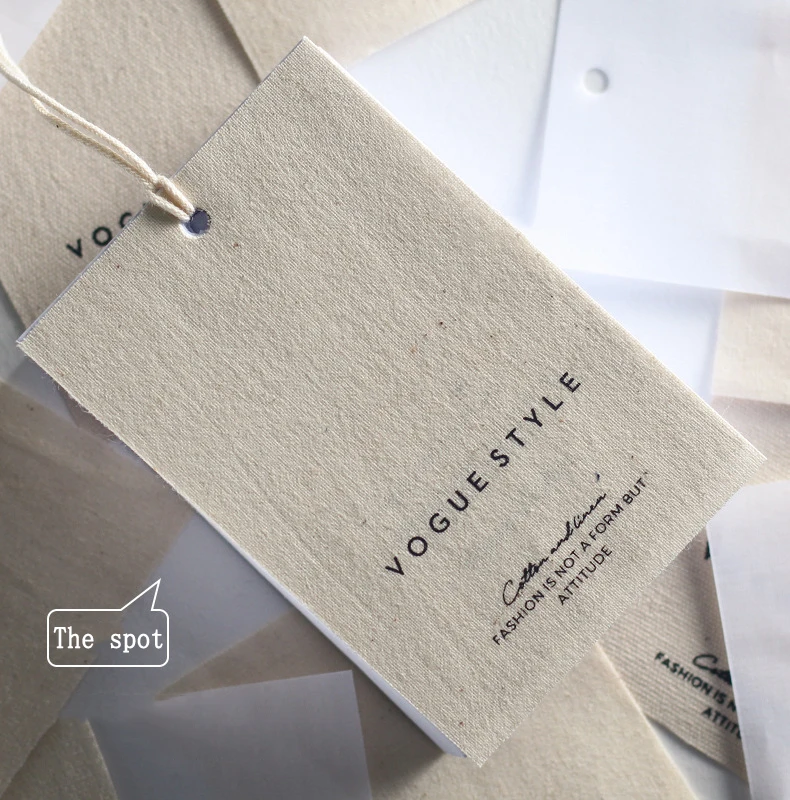 Personalized Custom Fabric Tags High-end Clothing Custom Cotton Tags Screen Printing Hang Tags Label