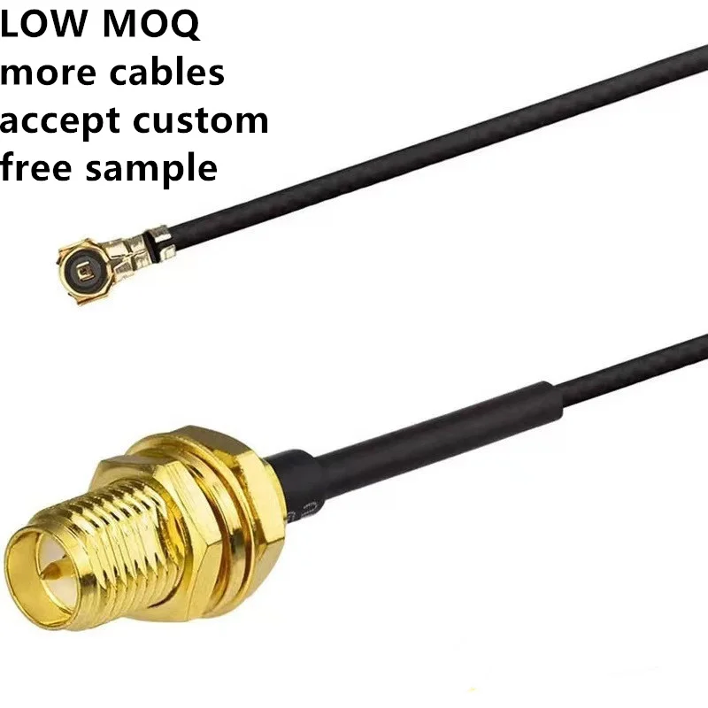 Custom length  SMA Male Male To Female Jack Bulkhead Crimp Connector RG316 RG174 LMR100 RF Cable Assembly