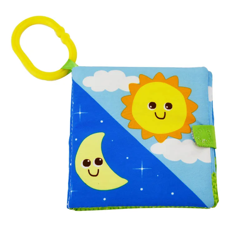 Custom Early Education Toddlers Quiet Soft Activity Crinkle Baby Cloth Book