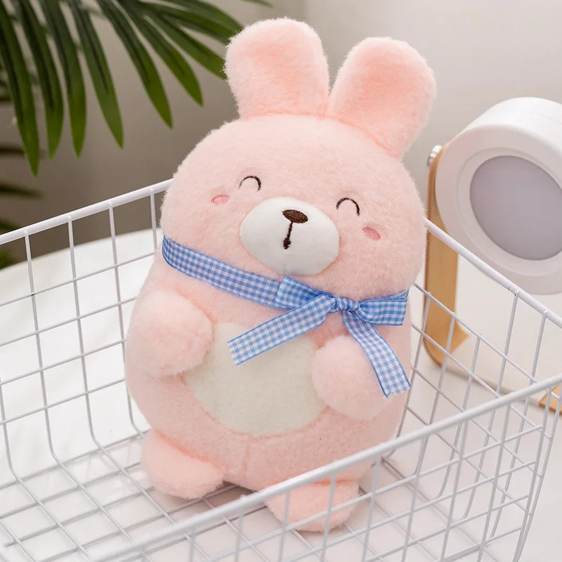 Cute forest animal plush toy doll soft cute chocolate bear pink rabbit baby elephant doll pillow