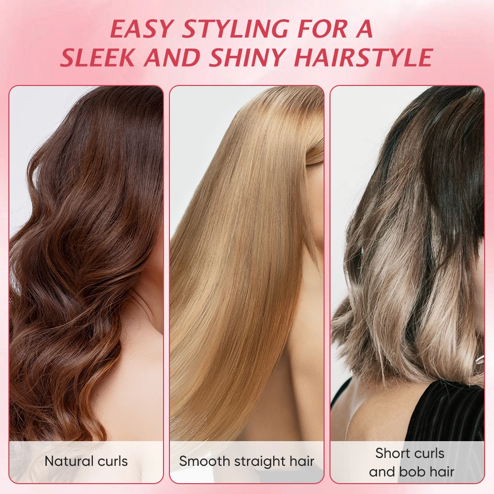 Thermal Brush Electric Hot Comb Straightener Comb Curling Iron Ceramic Round Brush Ionic 38mm Volumizing Heated Brush