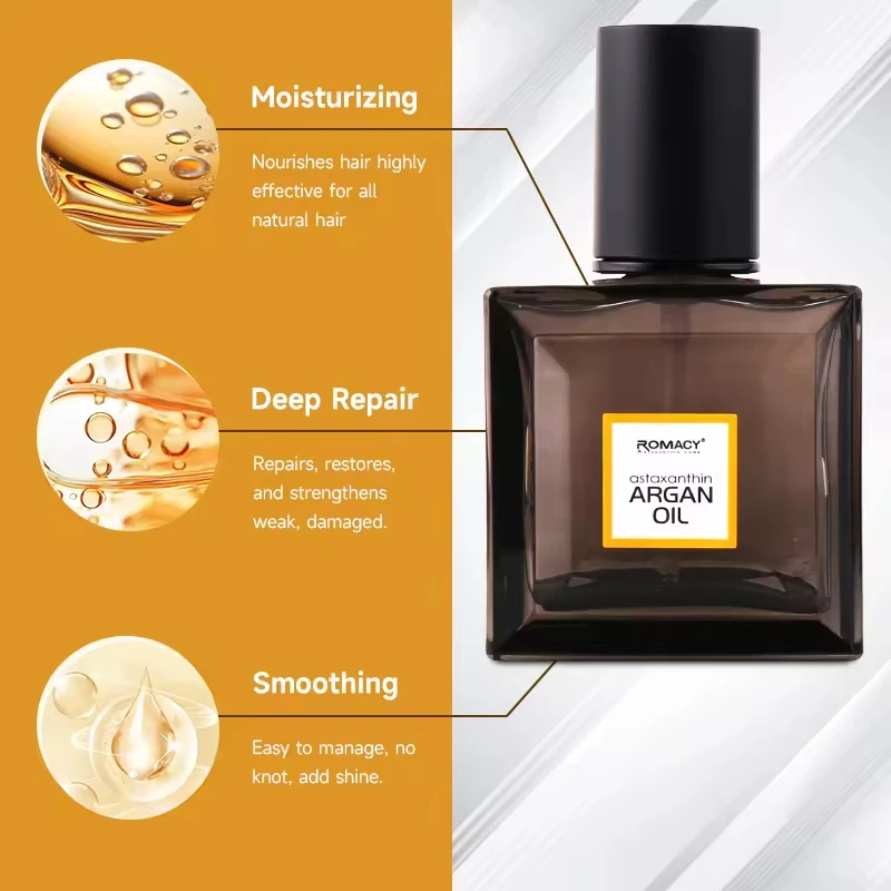 ROMACY 55mL Wholesale Premium Natural Hair Care Oil Organic Moroccan Argan Repair Damaged Cost Efficient Treatment Essential Oil