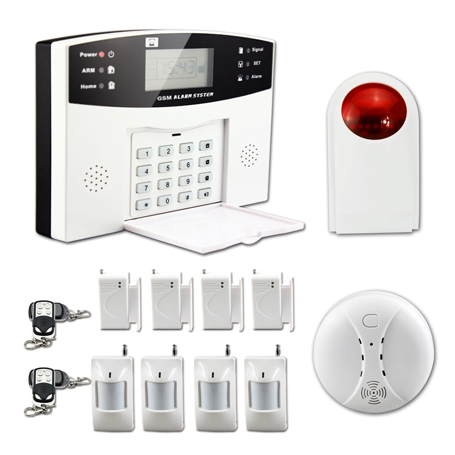 wireless universal  RF433mhz  1527 metal remote control  for security home alarm system