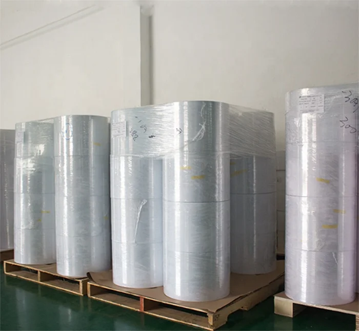 85um white/transparent PE film with acrylic glue Self Adhesive Label Paper Jumbo Roll