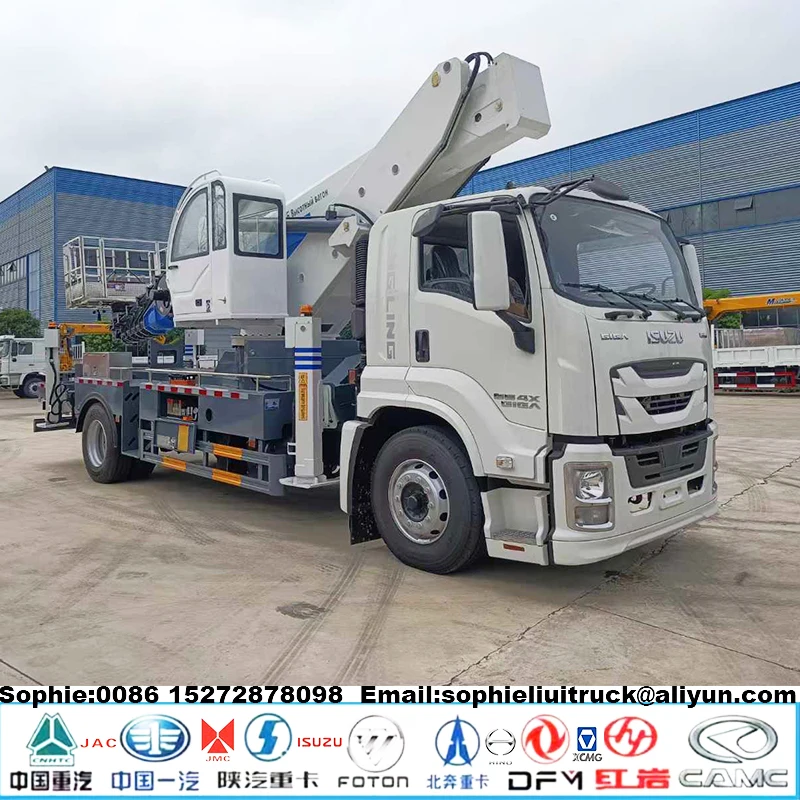 Customized ISUZU GIGA 45m Traffic Lights Maintenance Vehicle 32m Goods Aerial Moving Car 40m Building Wall Cleaning Truck