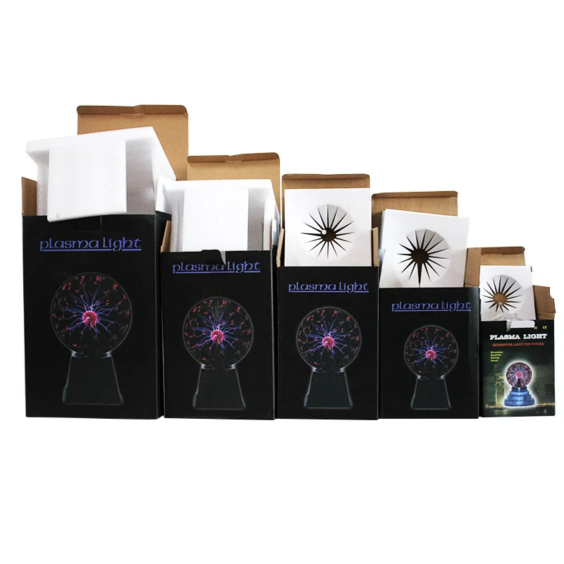 Magic Plasma Ball 3/4/5/6/8 Inch  USB Static Ball Crystal Lightning Ball Sound Controlled Plasma Light For Home