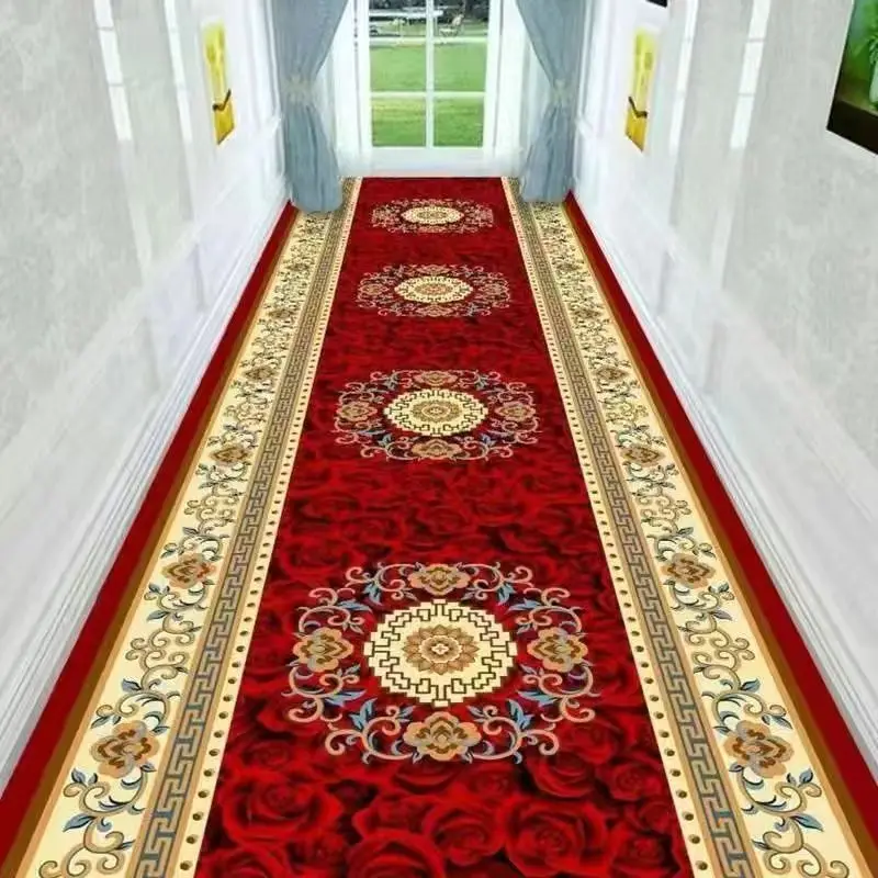 Custom Polyester Indoor Office Indoor Hotel Hallway Rug Carpet Tiles Non-Slip Carpet Stain Resistant Carpet