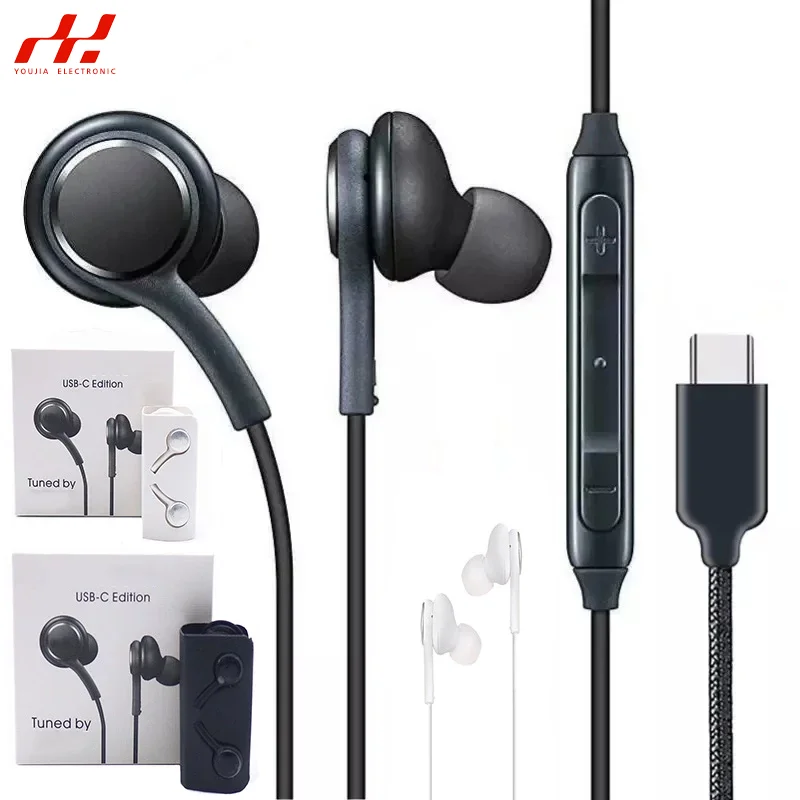 For Samsung AKG Earphone Type C In-Ear Headphone With Mic Wire For Galaxy Note 10 S21 S21 S20 Ultra S20 S20+ S20FE A90 A80